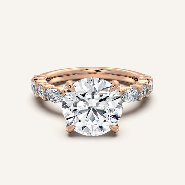 Bubble Band Hidden Halo | 14k Rose Gold