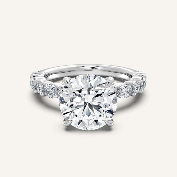 Bubble Band Hidden Halo | 18k White Gold