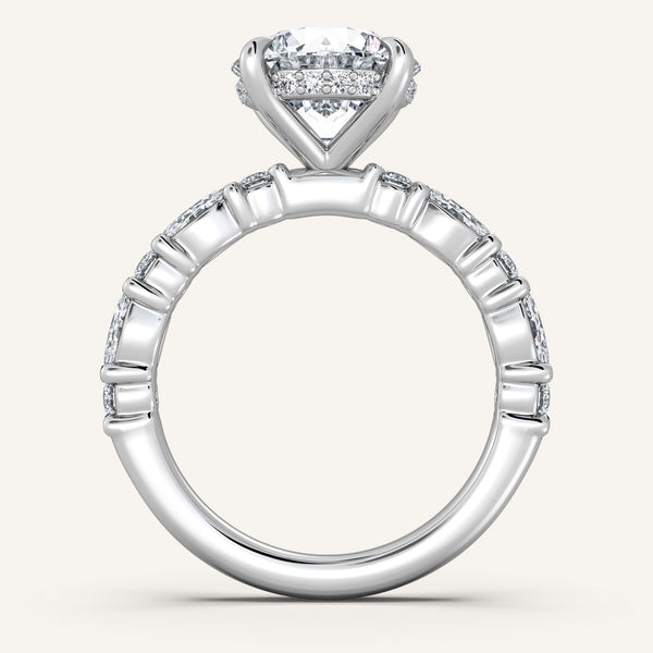 Bubble Band Hidden Halo | 14k White Gold