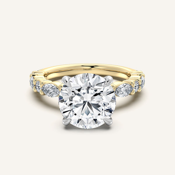 Bubble Band Hidden Halo | 18k Two Tone