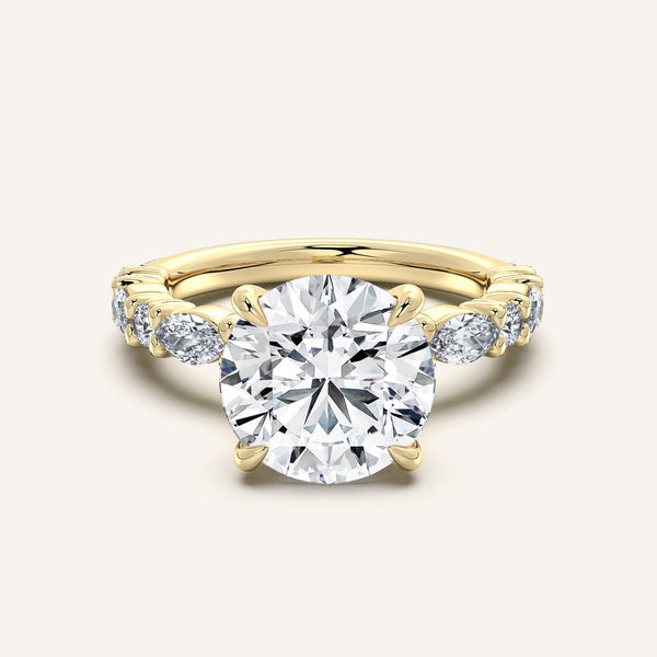 Bubble Band Hidden Halo | 18k Yellow Gold