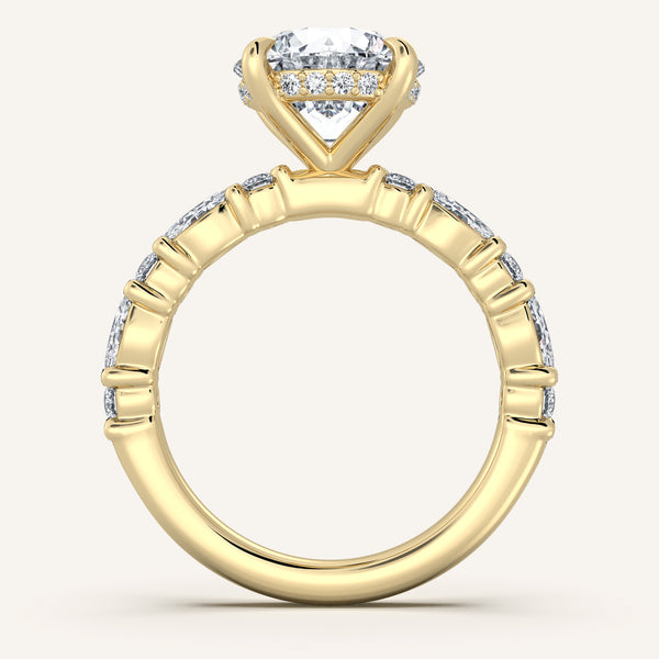 Bubble Band Hidden Halo | 18k Yellow Gold