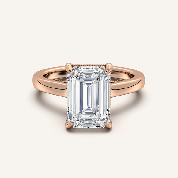 Heirloom Cathedral Engagement Ring | 14k Rose Gold