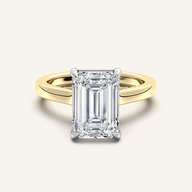 Image for Heirloom Cathedral Engagement Ring | 18k Two Tone