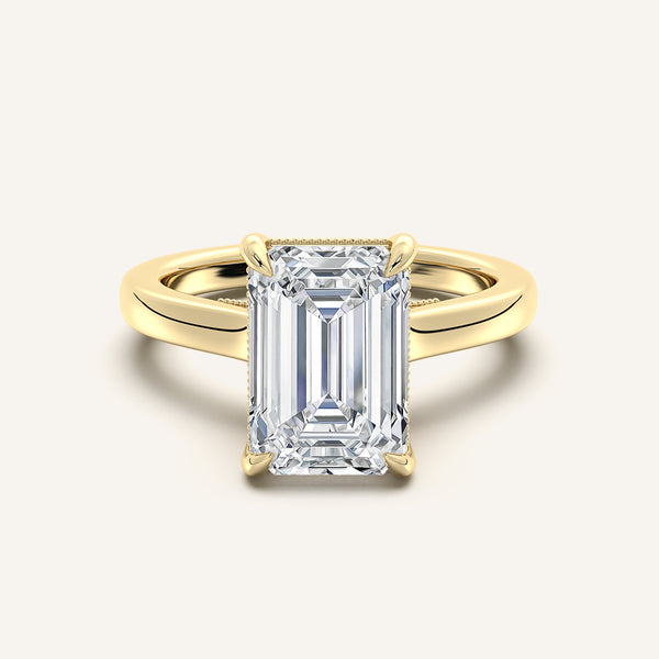 Heirloom Cathedral Engagement Ring | 14k Yellow Gold
