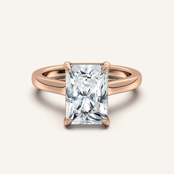 Heirloom Cathedral Engagement Ring | 14k Rose Gold