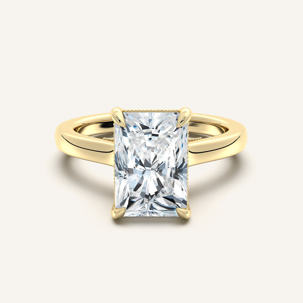 Heirloom Cathedral Engagement Ring | 18k Yellow Gold