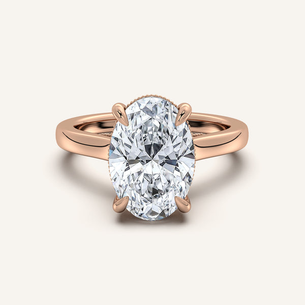Heirloom Cathedral Engagement Ring | 14k Rose Gold