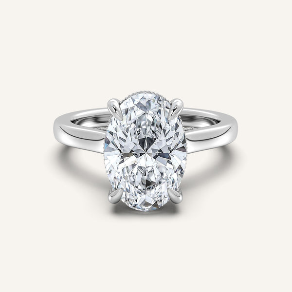 Heirloom Cathedral Engagement Ring | 14k White Gold