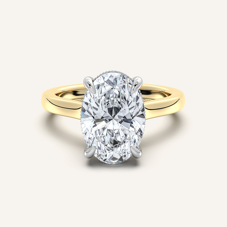 Image for Heirloom Cathedral Engagement Ring | 18k Two Tone