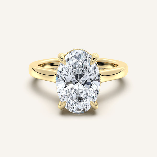 Heirloom Cathedral Engagement Ring | 14k Yellow Gold