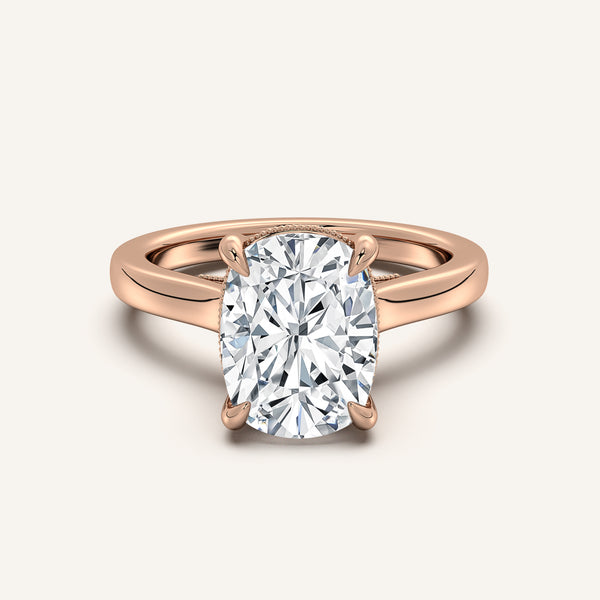 Heirloom Cathedral Engagement Ring | 14k Rose Gold