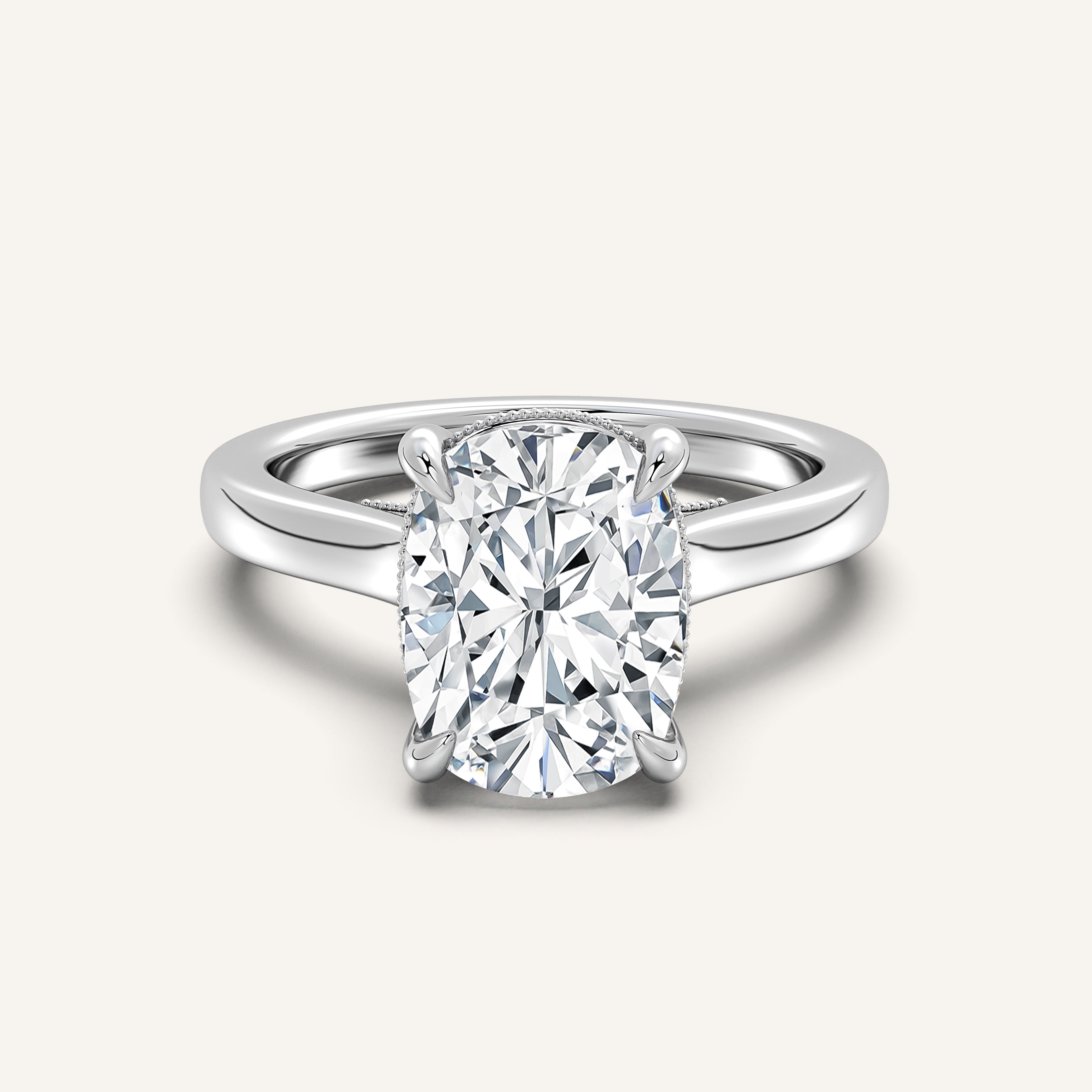 Image for Heirloom Cathedral Engagement Ring | 14k White Gold
