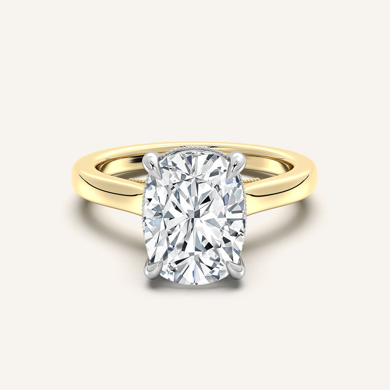 Image for Heirloom Cathedral Engagement Ring | 18k Two Tone