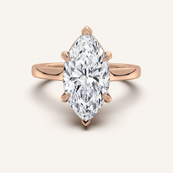 Heirloom Cathedral Engagement Ring | 14k Rose Gold