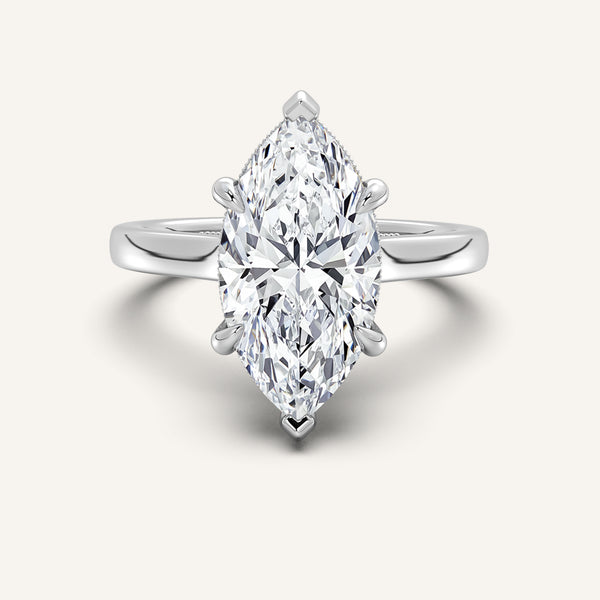 Heirloom Cathedral Engagement Ring | 18k White Gold