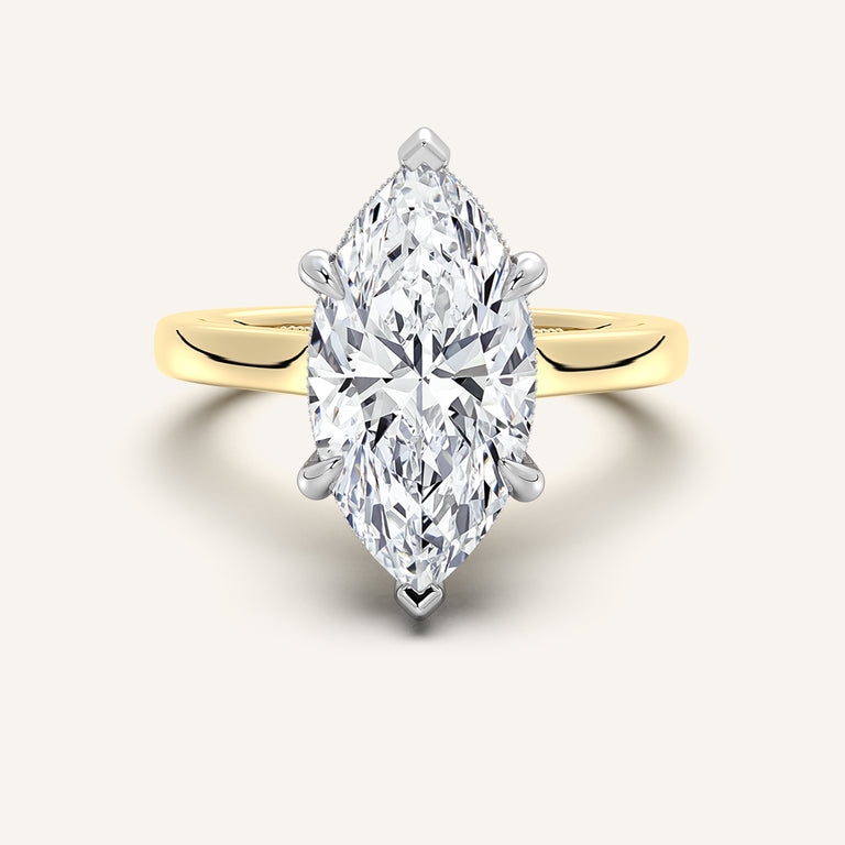 Image for Heirloom Cathedral Engagement Ring | 18k Two Tone
