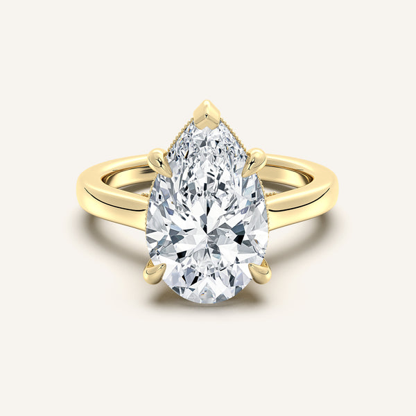 Heirloom Cathedral Engagement Ring | 18k Yellow Gold