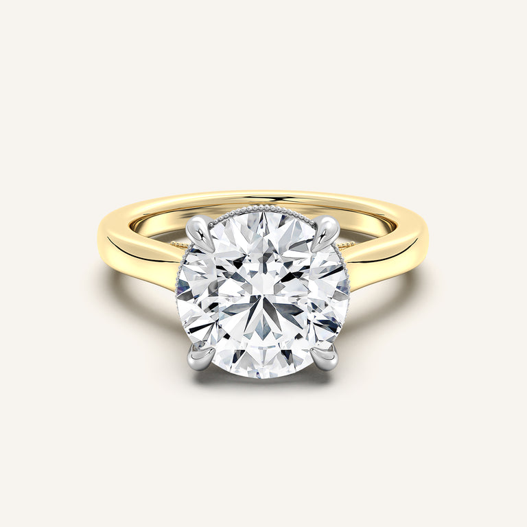 Image for Heirloom Cathedral Engagement Ring | 18k Two Tone