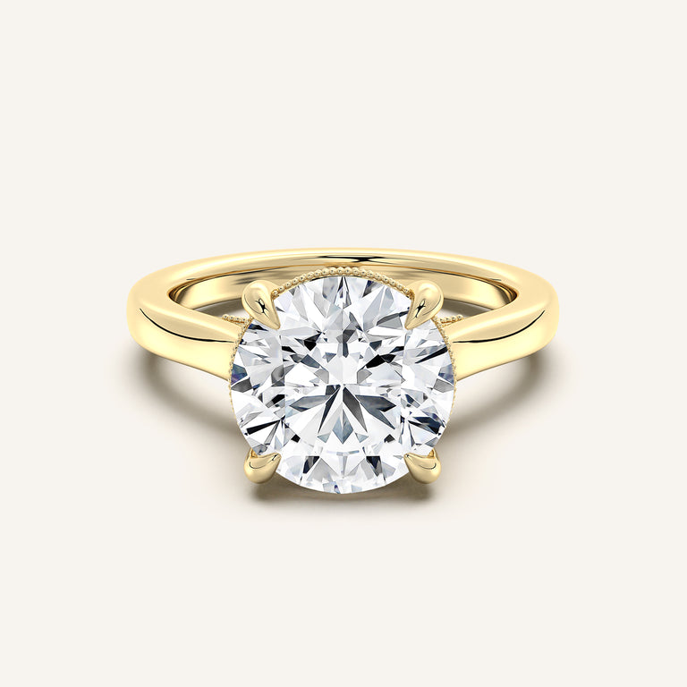 Image for Heirloom Cathedral Engagement Ring | 14k Yellow Gold