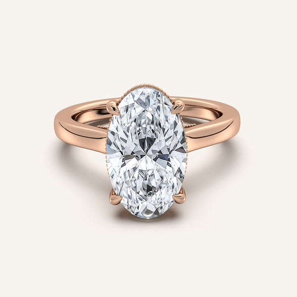 Moval Heirloom Cathedral Engagement Ring | 18k Rose Gold