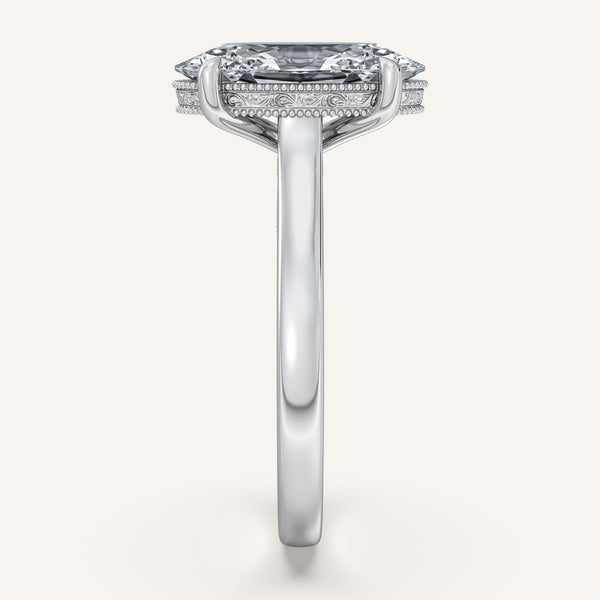 Moval Heirloom Cathedral Engagement Ring | Platinum