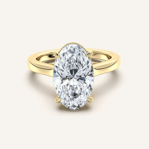 Moval Heirloom Cathedral Engagement Ring | 18k Yellow Gold