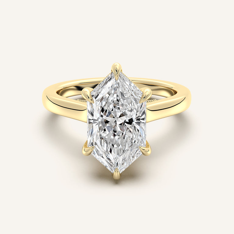 Image for Dutch Marquise Heirloom Cathedral Engagement Ring | 18k Yellow Gold