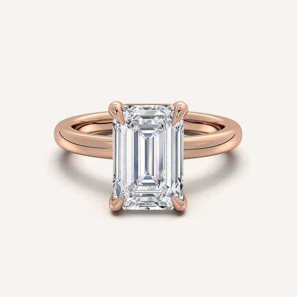Low Set Engagement Ring | 18k Rose Gold