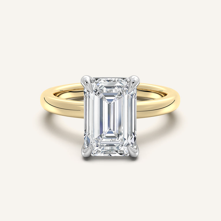 Image for Low Set Engagement Ring | 18k Two Tone