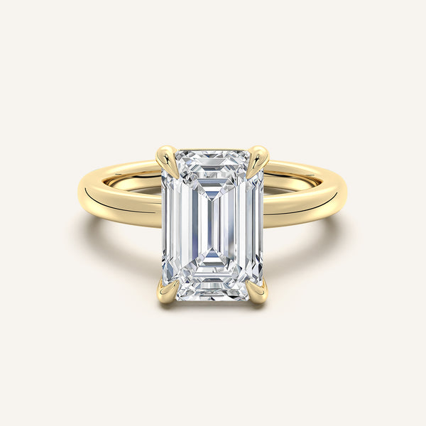 Cabas Solitaire Engagement Ring | 14k Yellow Gold
