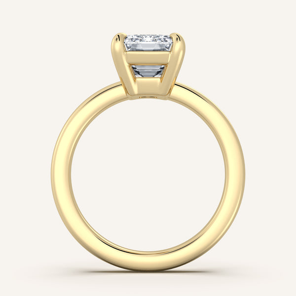 Cabas Solitaire Engagement Ring | 14k Yellow Gold