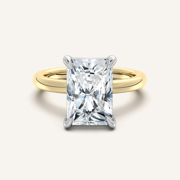 Low Set Engagement Ring | 14k Two Tone