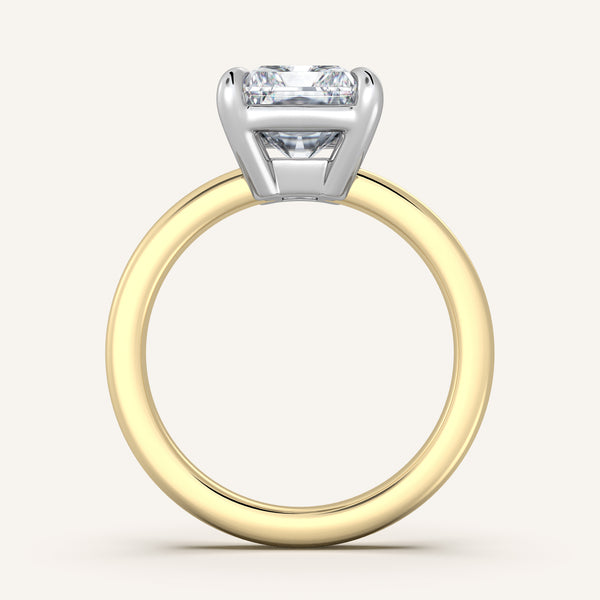 Low Set Engagement Ring | 14k Two Tone