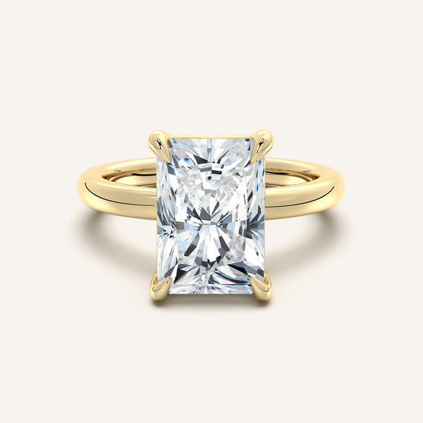 Low Set Engagement Ring | 18k Yellow Gold