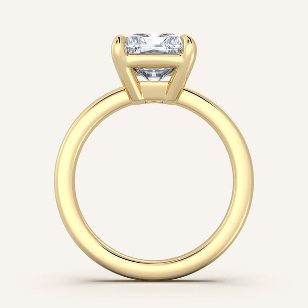 Low Set Engagement Ring | 14k Yellow Gold