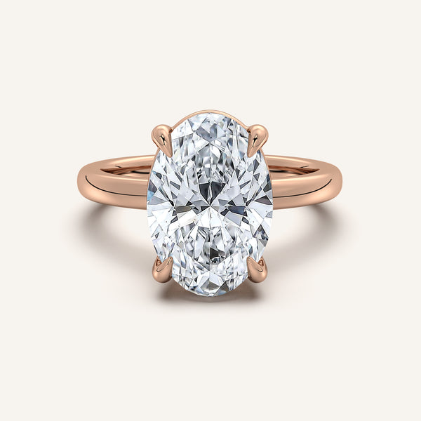 Low Set Engagement Ring | 14k Rose Gold