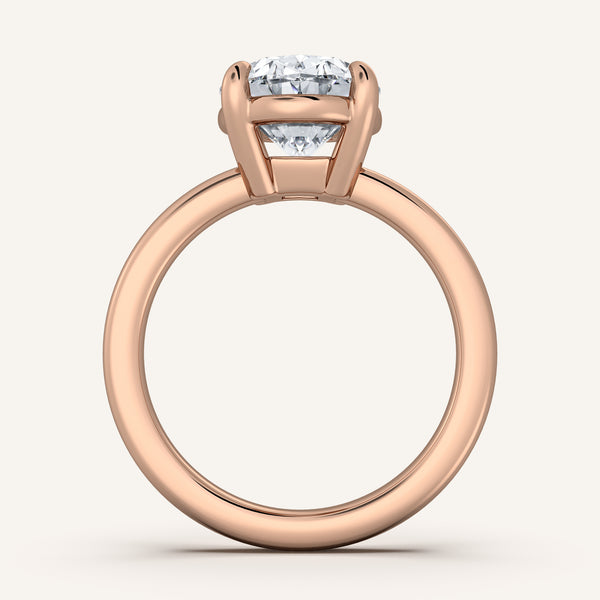 Low Set Engagement Ring | 14k Rose Gold