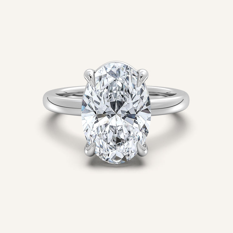 Image for Low Set Engagement Ring | 14k White Gold