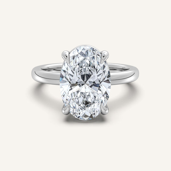 Low Set Engagement Ring | Platinum