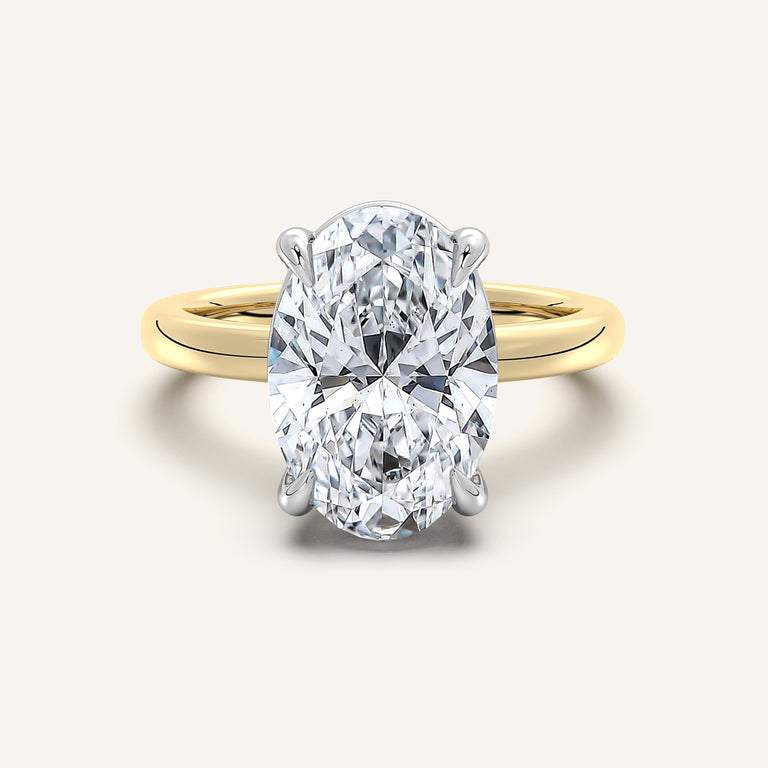Image for Low Set Engagement Ring | 18k Two Tone