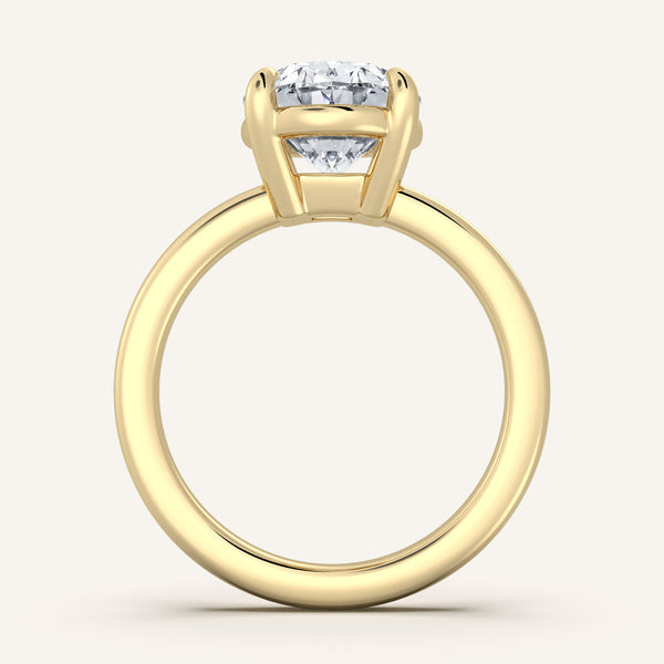 Low Set Engagement Ring | 18k Yellow Gold