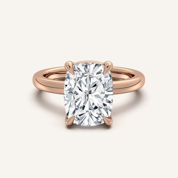 Low Set Engagement Ring | 14k Rose Gold