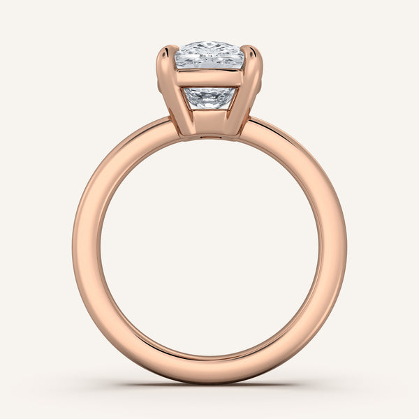 Low Set Engagement Ring | 14k Rose Gold