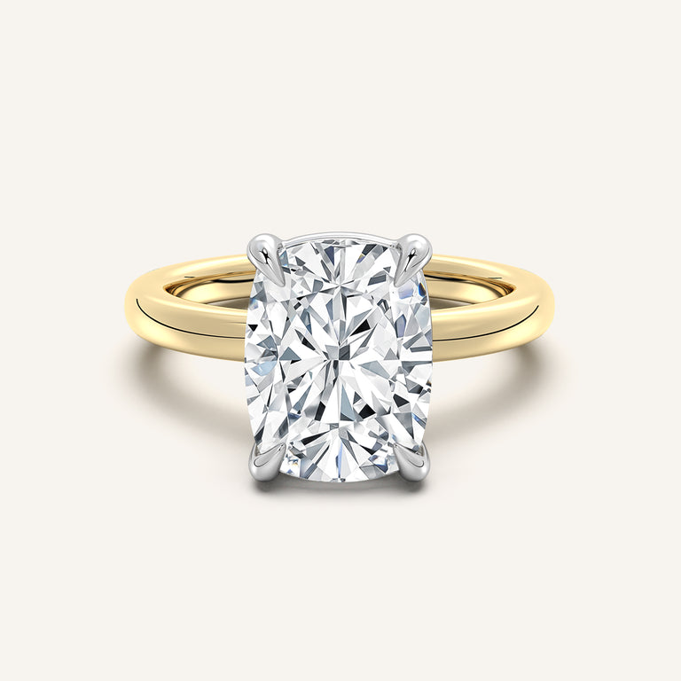 Image for Low Set Engagement Ring | 18k Two Tone