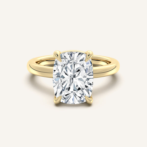 Low Set Engagement Ring | 14k Yellow Gold