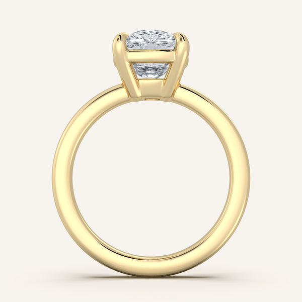 Low Set Engagement Ring | 18k Yellow Gold