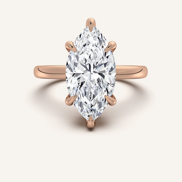 Low Set Engagement Ring | 14k Rose Gold