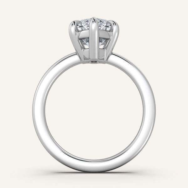 Low Set Engagement Ring | Platinum