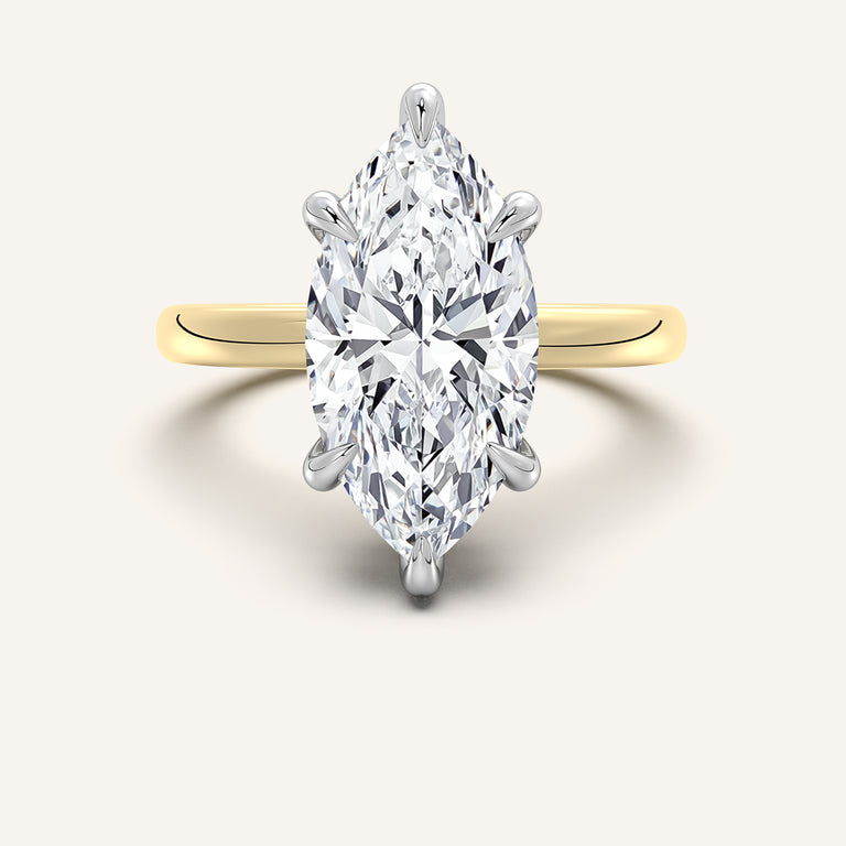 Image for Low Set Engagement Ring | 18k Two Tone